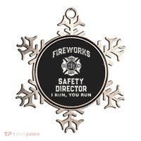 Funny FIREWORKS SAFETY DIRECTOR Firefighter America Red Pyro Ornament thumb 0