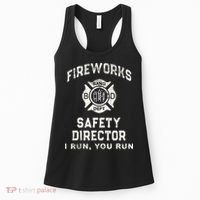 Funny FIREWORKS SAFETY DIRECTOR Firefighter America Red Pyro Women's Tank Top thumb 0