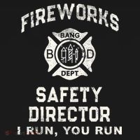 Funny FIREWORKS SAFETY DIRECTOR Firefighter America Red Pyro Baby Bodysuit thumb 2