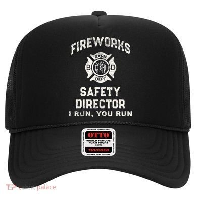 Funny FIREWORKS SAFETY DIRECTOR Firefighter America Red Pyro Hat