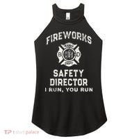 Funny FIREWORKS SAFETY DIRECTOR Firefighter America Red Pyro Women's Perfect Tri Rocker Tank thumb 0