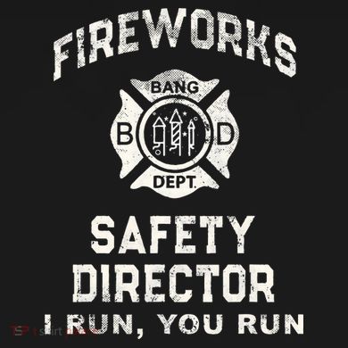 Funny FIREWORKS SAFETY DIRECTOR Firefighter America Red Pyro Women's T-Shirt