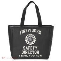 Funny FIREWORKS SAFETY DIRECTOR Firefighter America Red Pyro Tote Bag thumb 0
