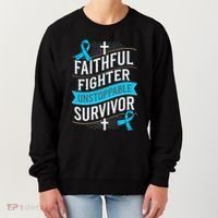 Faithful Fighter Survivor Prostate Cancer Awareness Women's Sweatshirt thumb 0
