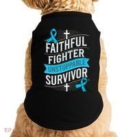 Faithful Fighter Survivor Prostate Cancer Awareness Doggie Tank thumb 0