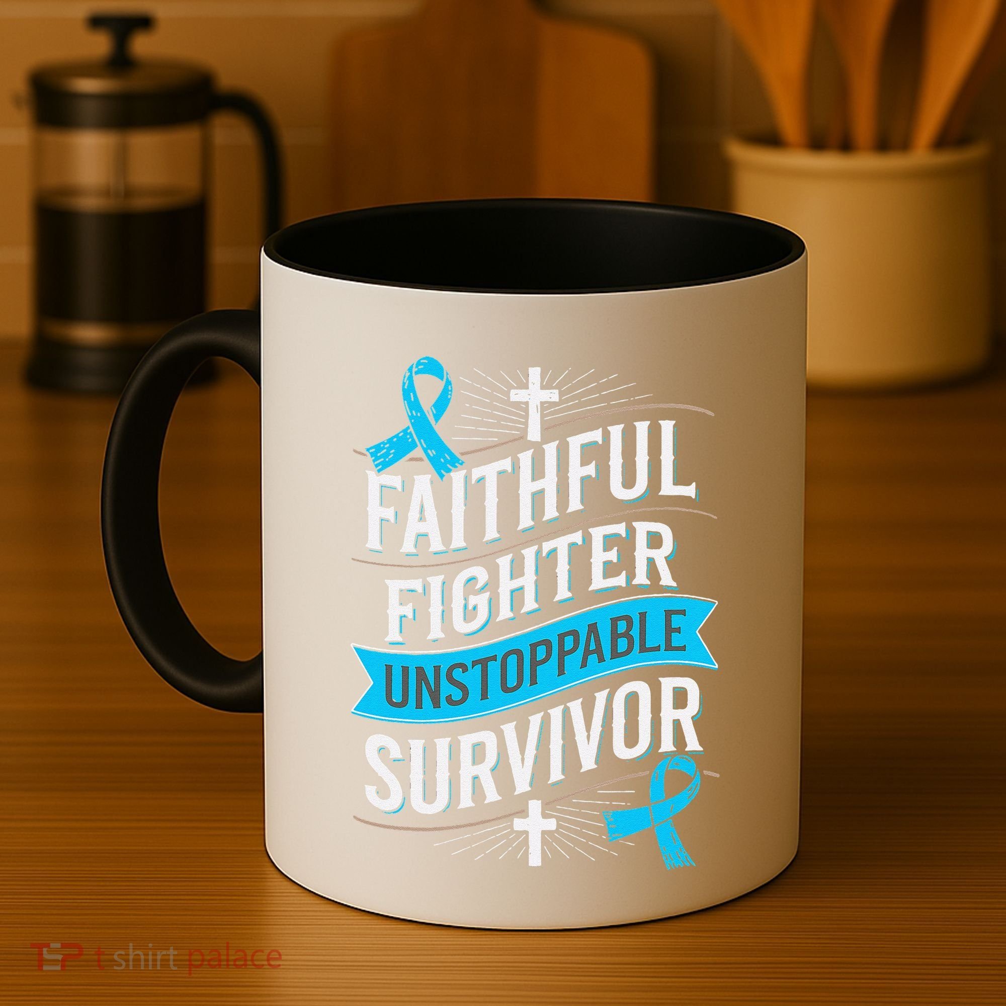 Faithful Fighter Survivor Prostate Cancer Awareness Coffee Mug