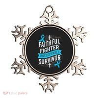 Faithful Fighter Survivor Prostate Cancer Awareness Ornament thumb 0