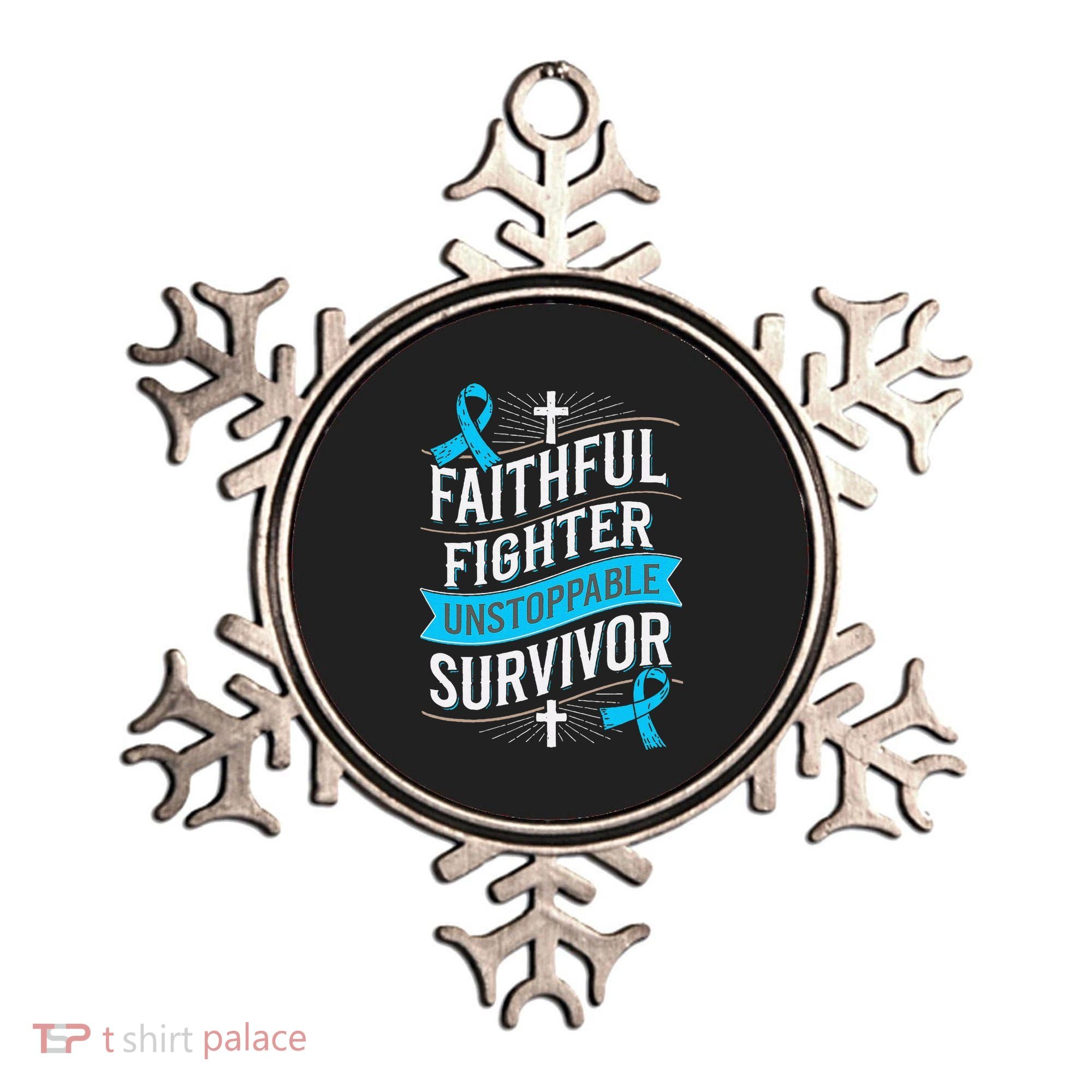 Faithful Fighter Survivor Prostate Cancer Awareness Ornament