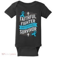 Faithful Fighter Survivor Prostate Cancer Awareness Baby Bodysuit thumb 0