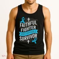 Faithful Fighter Survivor Prostate Cancer Awareness Tank Top thumb 3