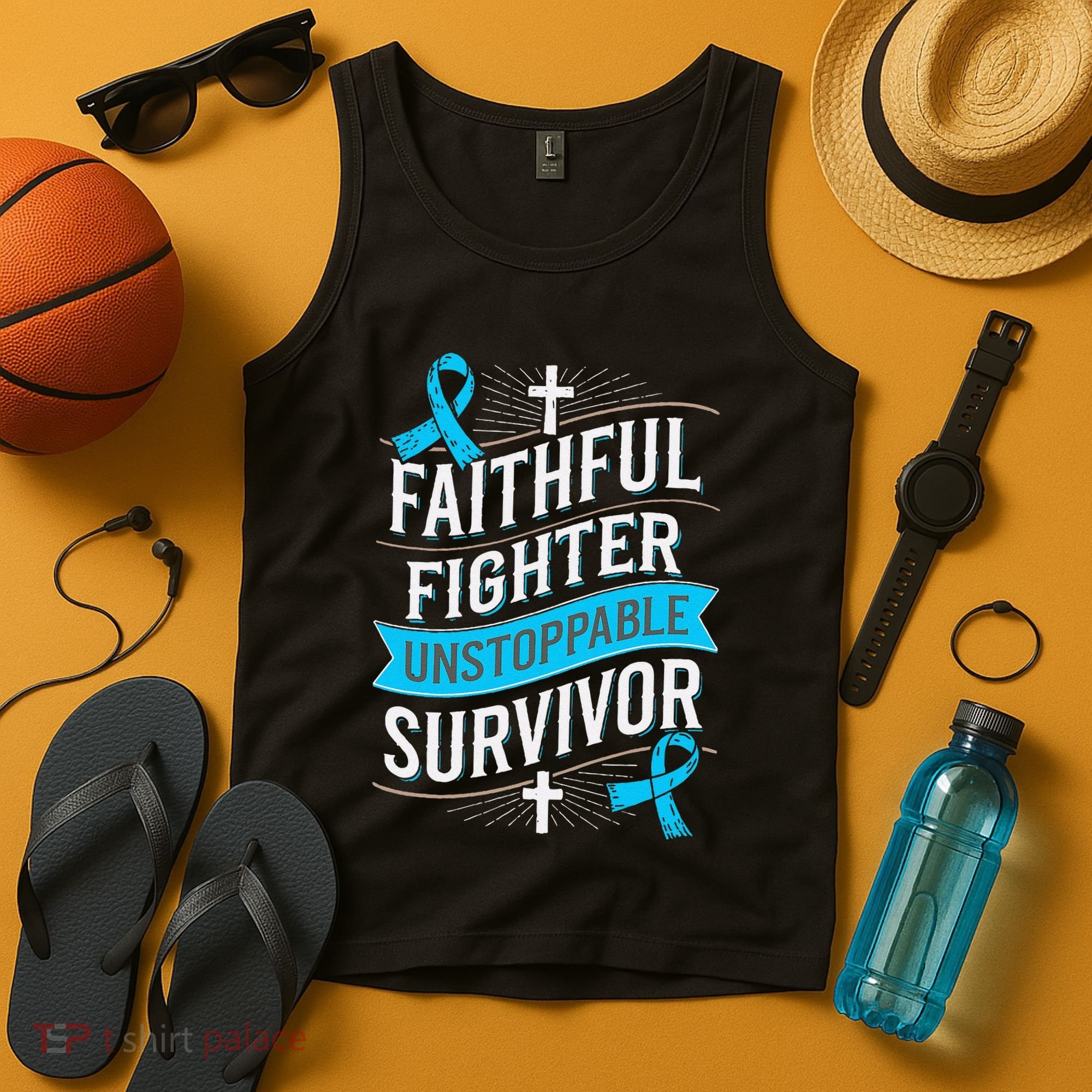 Faithful Fighter Survivor Prostate Cancer Awareness Tank Top