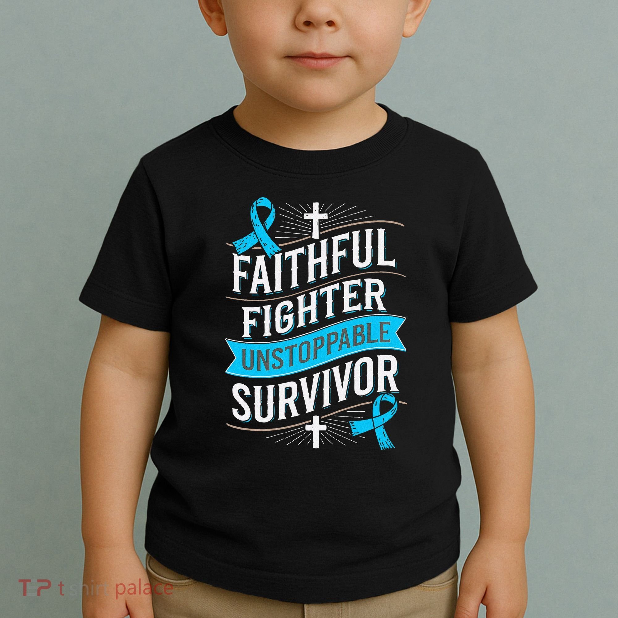 Faithful Fighter Survivor Prostate Cancer Awareness Toddler T-Shirt