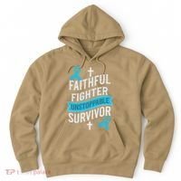 Faithful Fighter Survivor Prostate Cancer Awareness Hoodie thumb 0
