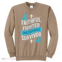 Faithful Fighter Survivor Prostate Cancer Awareness Sweatshirt thumb 0