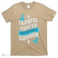 Faithful Fighter Survivor Prostate Cancer Awareness T-Shirt thumb 0