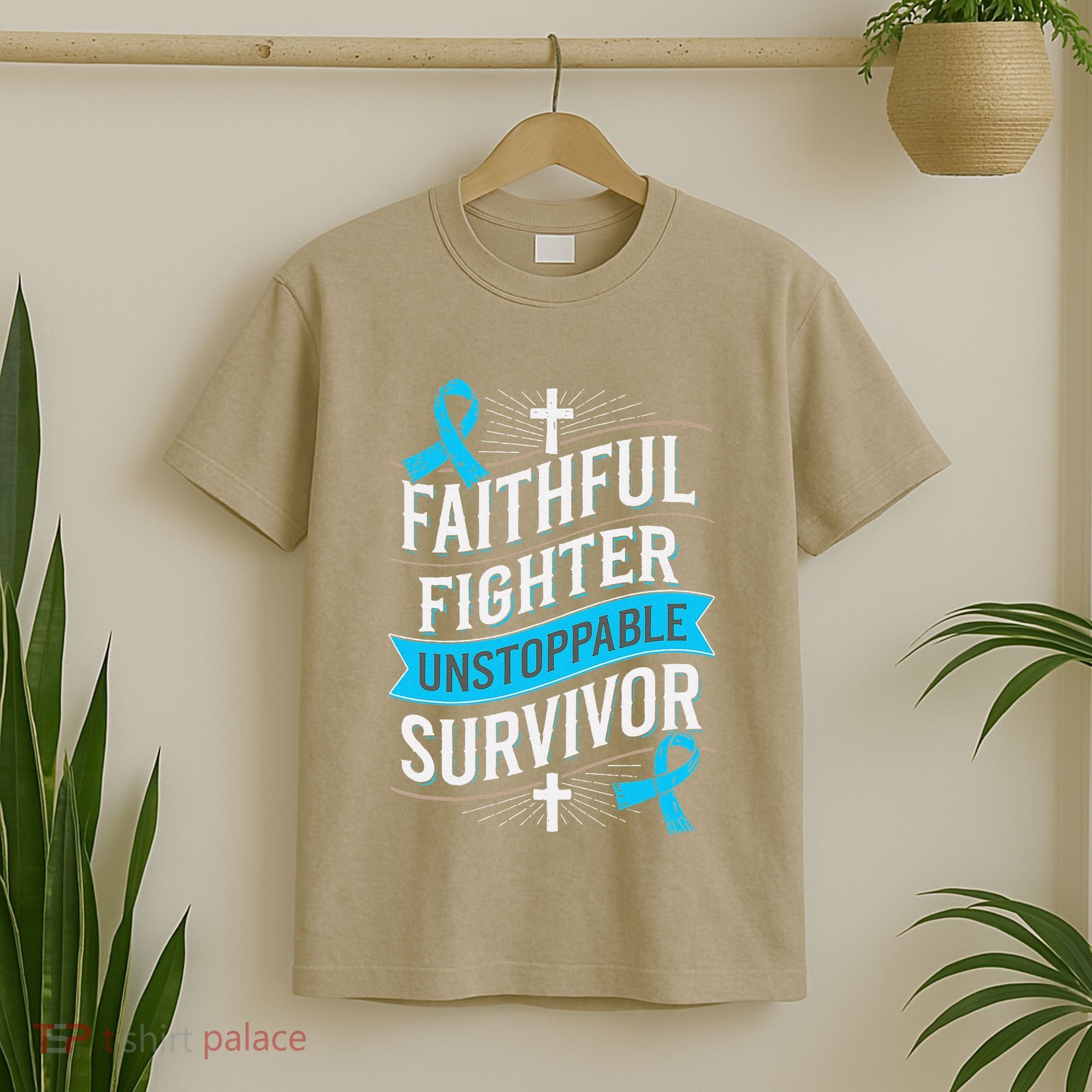 Faithful Fighter Survivor Prostate Cancer Awareness T-Shirt