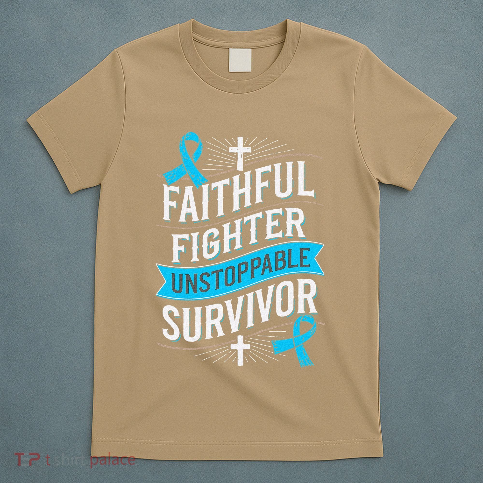 Faithful Fighter Survivor Prostate Cancer Awareness T-Shirt
