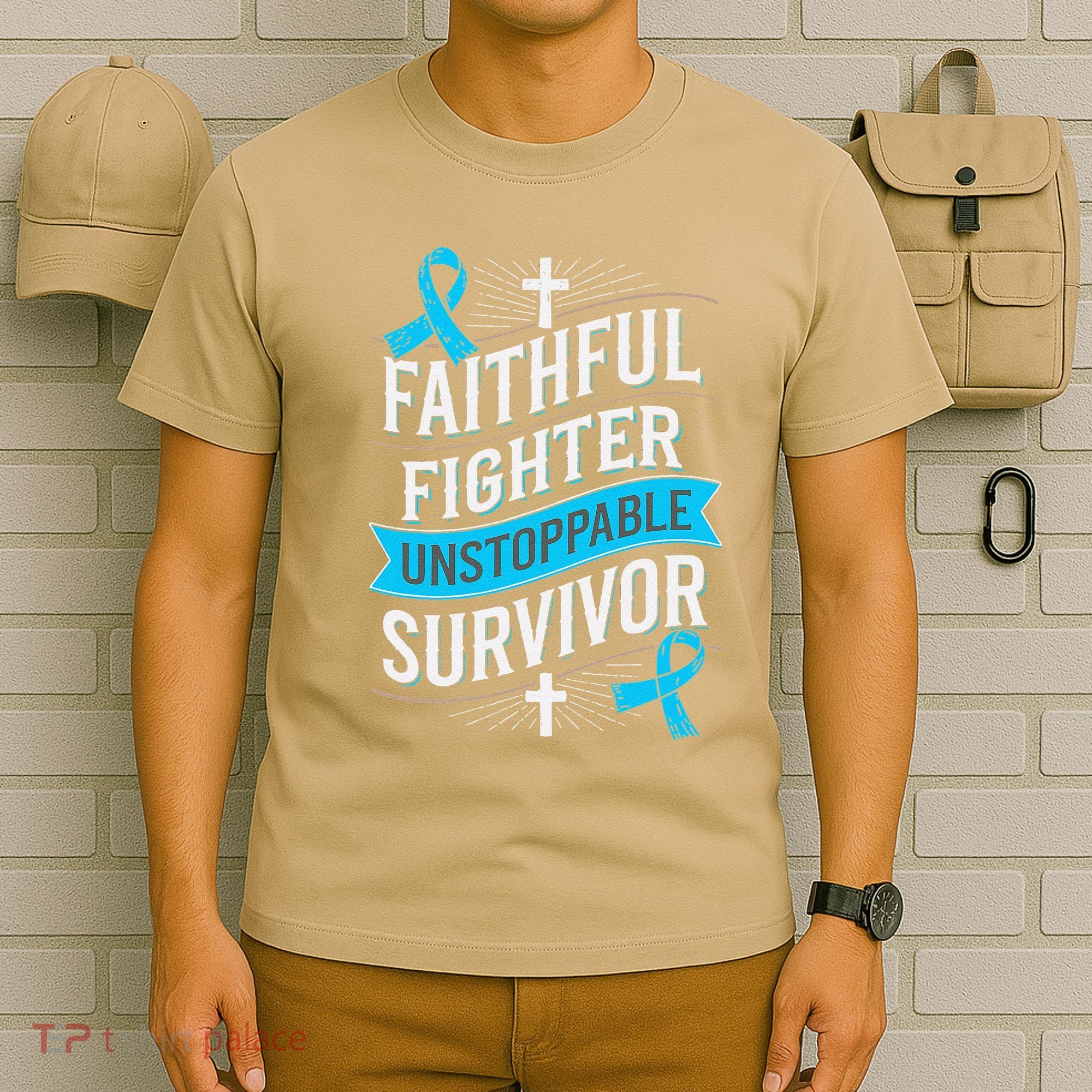 Faithful Fighter Survivor Prostate Cancer Awareness T-Shirt