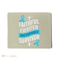 Faithful Fighter Survivor Prostate Cancer Awareness Mousepad thumb 0