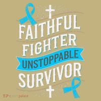 Faithful Fighter Survivor Prostate Cancer Awareness Mousepad thumb 1