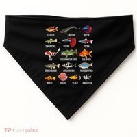 Freshwater Fish Species Chart Aquarium River Fish Guide USA-Made Doggie Bandana thumb 0