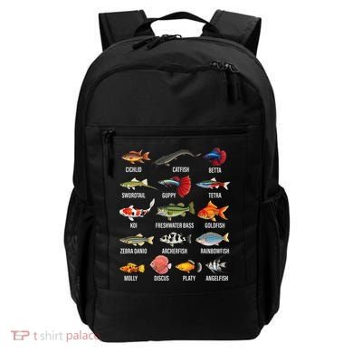 Freshwater Fish Species Chart Aquarium River Fish Guide Backpack