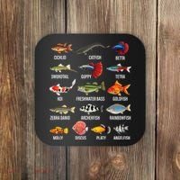 Freshwater Fish Species Chart Aquarium River Fish Guide Coaster thumb 0