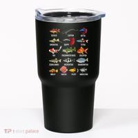 Freshwater Fish Species Chart Aquarium River Fish Guide Tumbler thumb 0