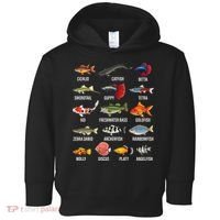 Freshwater Fish Species Chart Aquarium River Fish Guide Toddler Hoodie thumb 0