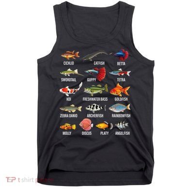 Freshwater Fish Species Chart Aquarium River Fish Guide Tank Top