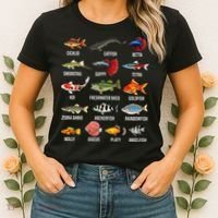 Freshwater Fish Species Chart Aquarium River Fish Guide Women's T-Shirt thumb 2
