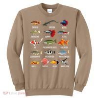 Freshwater Fish Species Chart Aquarium River Fish Guide Sweatshirt thumb 0
