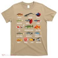 Freshwater Fish Species Chart Aquarium River Fish Guide T-Shirt thumb 0