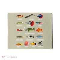 Freshwater Fish Species Chart Aquarium River Fish Guide Mousepad thumb 0