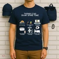 Funny Fishing Shirt Things I Do In My Spare Time T-Shirt thumb 6