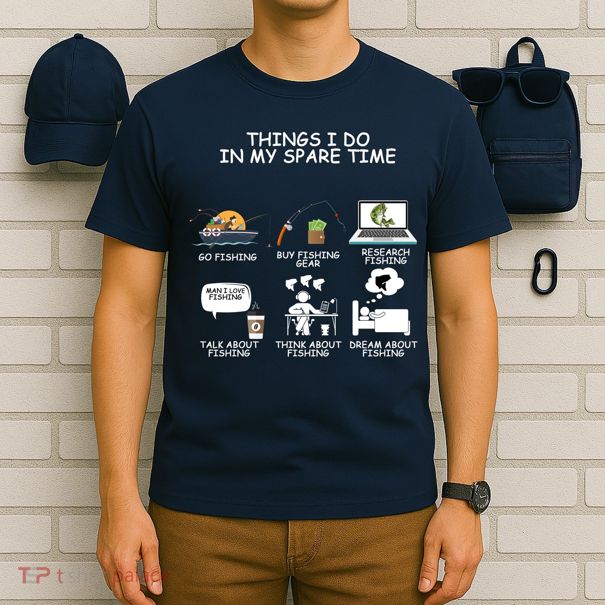 Funny Fishing Shirt Things I Do In My Spare Time T-Shirt