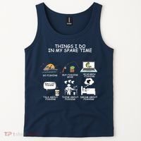 Funny Fishing Shirt Things I Do In My Spare Time Tank Top thumb 2