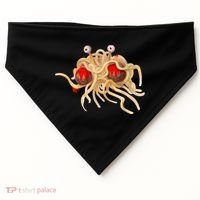 FSM Flying Spaghetti Monster Funny Pastafarian Atheist USA-Made Doggie Bandana thumb 0