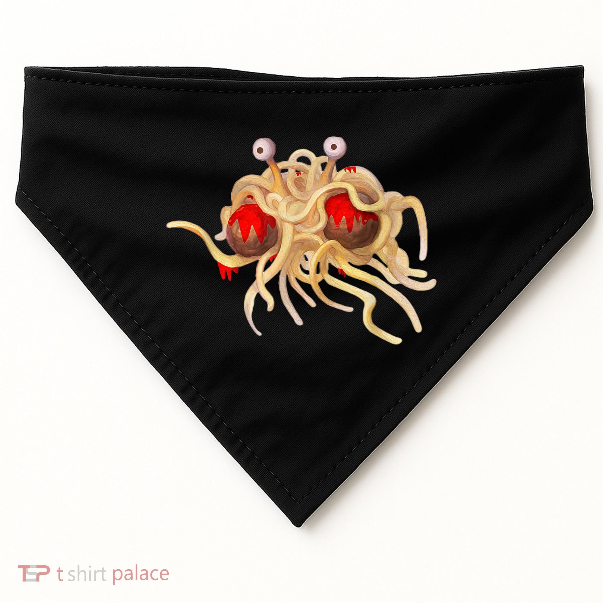 FSM Flying Spaghetti Monster Funny Pastafarian Atheist USA-Made Doggie Bandana