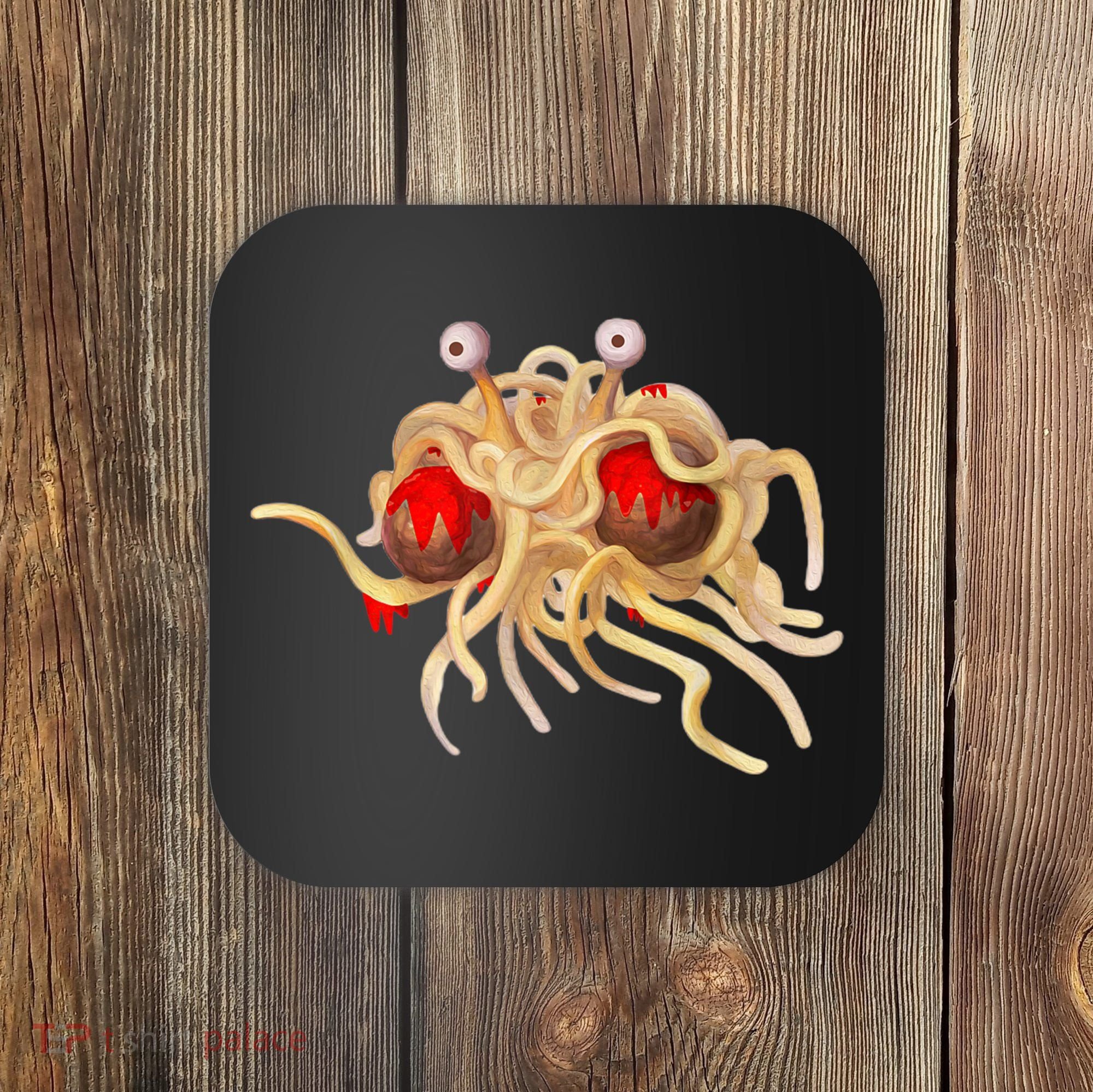 FSM Flying Spaghetti Monster Funny Pastafarian Atheist Coaster