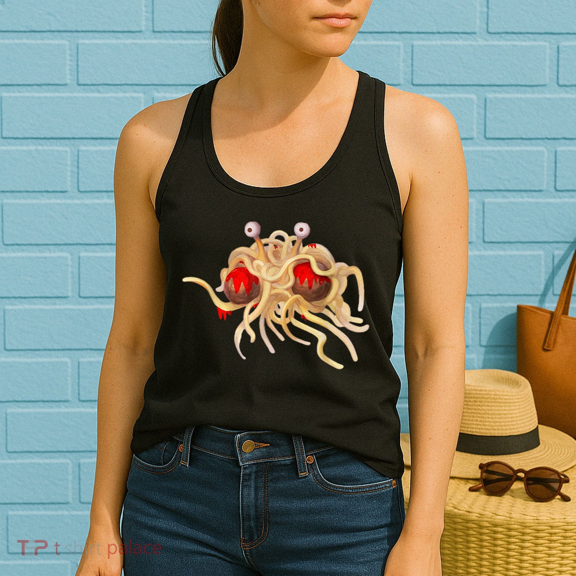FSM Flying Spaghetti Monster Funny Pastafarian Atheist Women's Tank Top