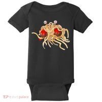 FSM Flying Spaghetti Monster Funny Pastafarian Atheist Baby Bodysuit thumb 0