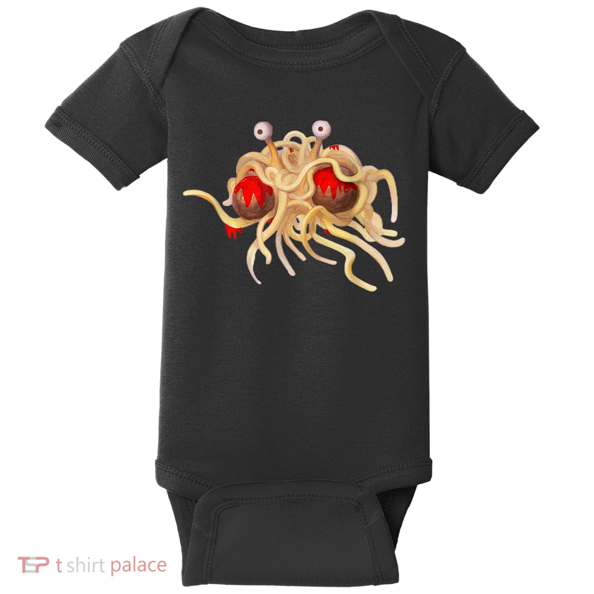 FSM Flying Spaghetti Monster Funny Pastafarian Atheist Baby Bodysuit