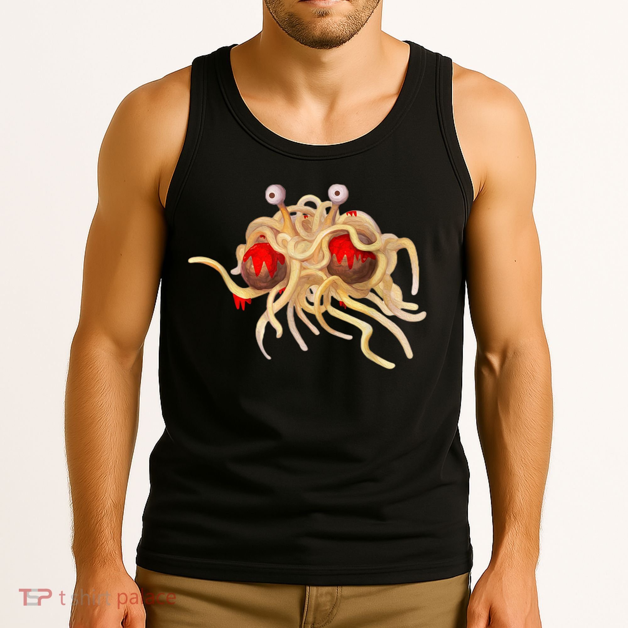 FSM Flying Spaghetti Monster Funny Pastafarian Atheist Tank Top