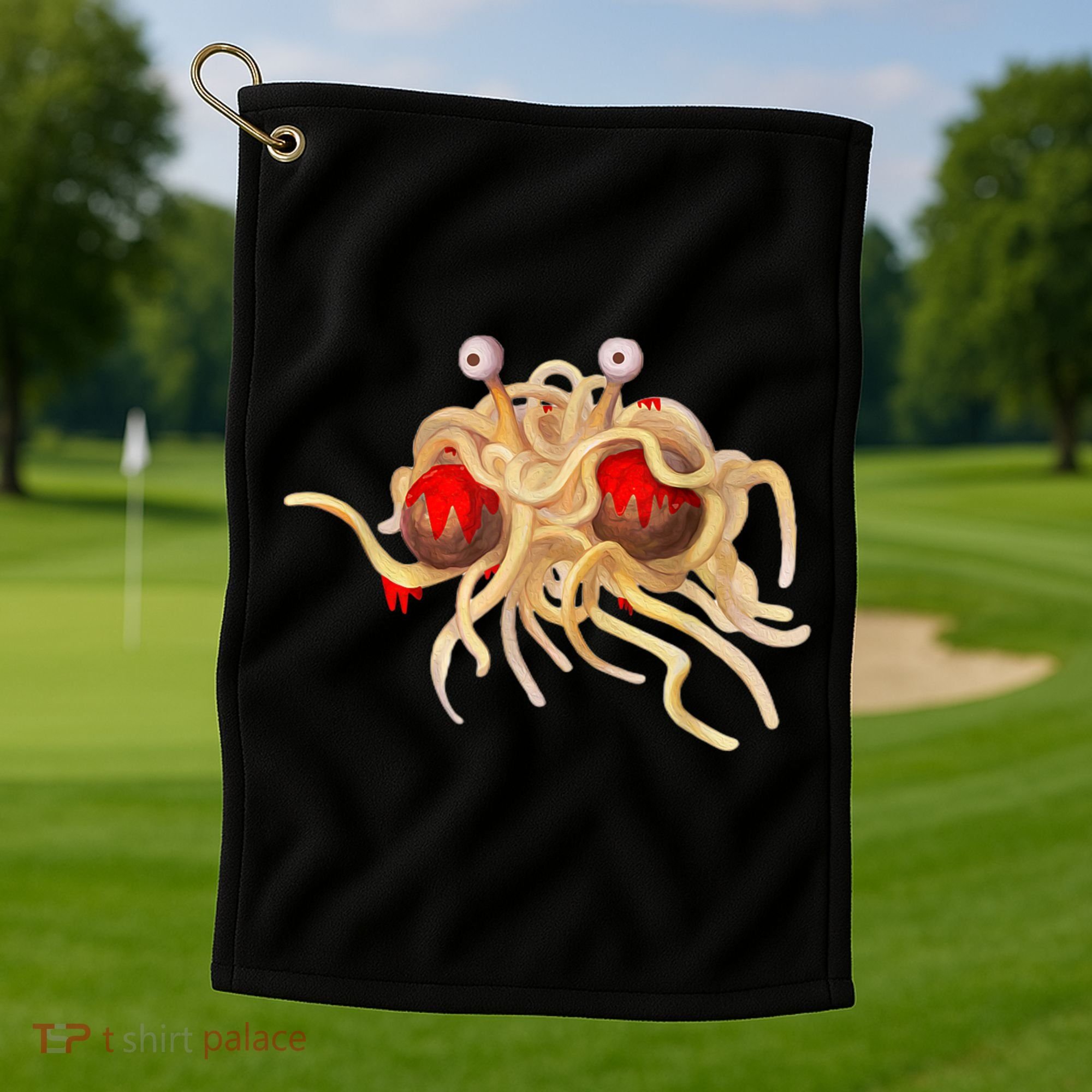 FSM Flying Spaghetti Monster Funny Pastafarian Atheist Golf Towel