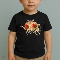 FSM Flying Spaghetti Monster Funny Pastafarian Atheist Toddler T-Shirt thumb 2