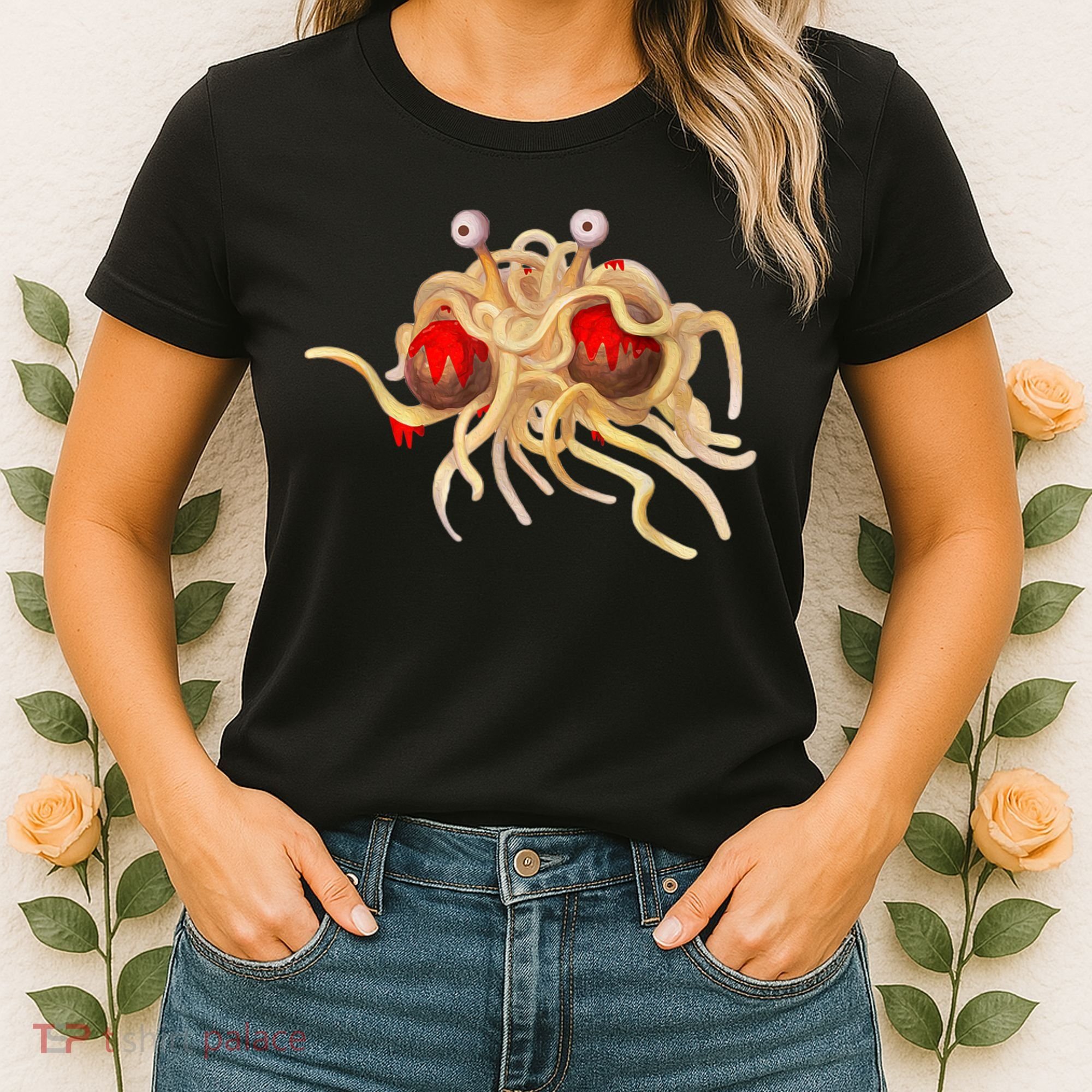 FSM Flying Spaghetti Monster Funny Pastafarian Atheist Women's T-Shirt