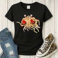 FSM Flying Spaghetti Monster Funny Pastafarian Atheist Women's T-Shirt thumb 3