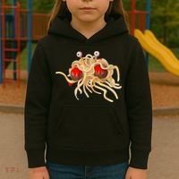 FSM Flying Spaghetti Monster Funny Pastafarian Atheist Kids Hoodie thumb 3