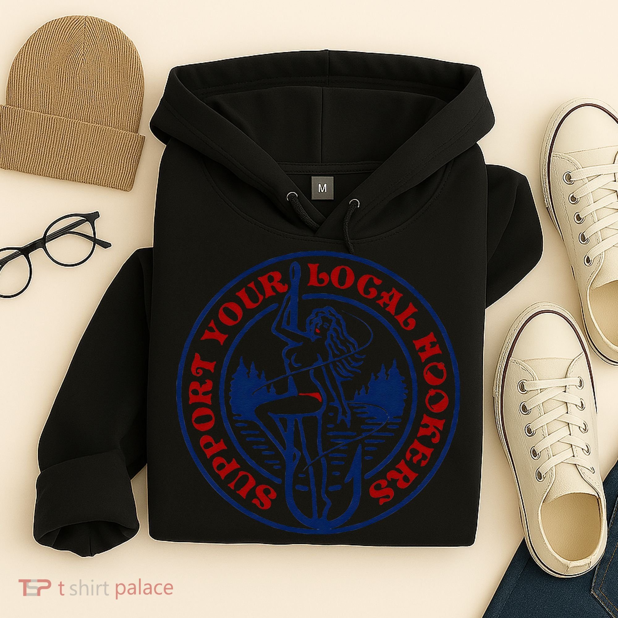 Funny Fishing Support Your Local Hookers Top For Dad Hoodie